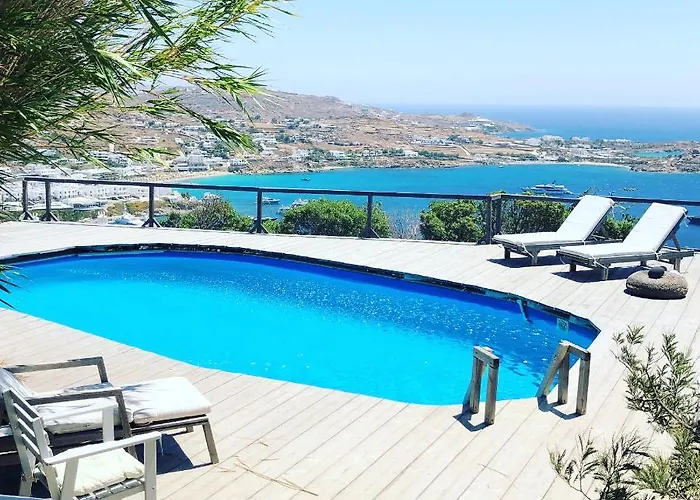 别墅 Amazing Sea View, Mykonos Cycladic Villa, Priv Pool *