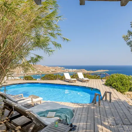 Amazing Sea View, Mykonos Cycladic Villa, Priv Pool * 普拉迪斯亚罗斯