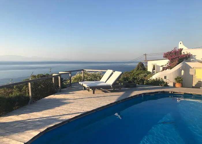Amazing Sea View, Mykonos Cycladic Villa, Priv Pool *